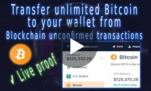 Transfer unlimited Bitcoin